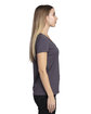 Threadfast Ladies' Ultimate V-Neck T-Shirt GRAPHITE ModelSide