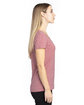 Threadfast Ladies' Ultimate V-Neck T-Shirt MAROON HEATHER ModelSide