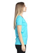 Threadfast Ladies' Ultimate V-Neck T-Shirt PACIFIC BLUE ModelSide
