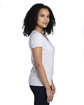 Threadfast Ladies' Ultimate V-Neck T-Shirt SILVER ModelSide