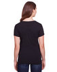 Threadfast Ladies' Triblend Short-Sleeve T-Shirt SOLID BLK TRBLND ModelBack