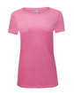 Threadfast Ladies' Triblend Short-Sleeve T-Shirt NEON PINK TRIBLD OFFront