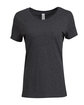 Threadfast Ladies' Triblend Short-Sleeve T-Shirt BLACK TRIBLEND OFFront