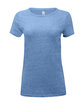 Threadfast Ladies' Triblend Short-Sleeve T-Shirt ROYAL TRIBLEND OFFront