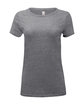 Threadfast Ladies' Triblend Short-Sleeve T-Shirt GREY TRIBLEND OFFront