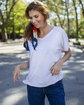 Threadfast Ladies' Triblend Fleck Short-Sleeve V-Neck T-Shirt  Lifestyle