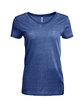 Threadfast Ladies' Vintage Dye Short-Sleeve V-Neck T-Shirt VINTAGE NAVY OFFront