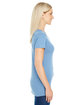 Threadfast Ladies' Vintage Dye Short-Sleeve V-Neck T-Shirt VINTAGE DENIM ModelSide