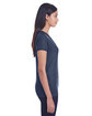 Threadfast Ladies' Liquid Jersey V-Neck T-Shirt LIQUID NAVY ModelSide
