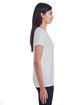 Threadfast Ladies' Liquid Jersey V-Neck T-Shirt LIQUID SILVER ModelSide