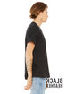 Bella + Canvas Unisex CVC Jersey V-Neck T-Shirt BLACK HEATHER ModelSide