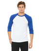 Bella + Canvas Unisex Three-Quarter Sleeve Baseball T-Shirt ...