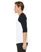 Bella + Canvas Unisex Three-Quarter Sleeve Baseball T-Shirt  ModelSide