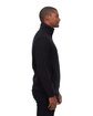 Threadfast Unisex Ultimate Fleece Quarter-Zip Sweatshirt BLACK ModelSide