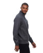 Threadfast Unisex Ultimate Fleece Quarter-Zip Sweatshirt CHARCOAL HEATHER ModelSide