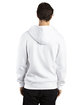 Threadfast Unisex Ultimate Fleece Full-Zip Hooded Sweatshirt WHITE ModelBack