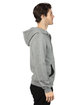 Threadfast Unisex Ultimate Fleece Full-Zip Hooded Sweatshirt HEATHER GREY ModelSide