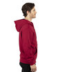 Threadfast Unisex Ultimate Fleece Full-Zip Hooded Sweatshirt BURGUNDY ModelSide