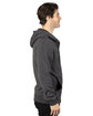 Threadfast Unisex Ultimate Fleece Full-Zip Hooded Sweatshirt CHARCOAL HEATHER ModelSide
