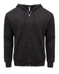 Threadfast Unisex Triblend French Terry Full-Zip BLACK SOLID OFFront