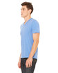 Bella + Canvas Unisex Triblend V-Neck T-Shirt BLUE TRIBLEND ModelSide