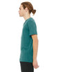 Bella + Canvas Unisex Triblend V-Neck T-Shirt TEAL TRIBLEND ModelSide
