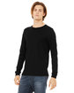 Bella + Canvas Unisex CVC Jersey Long-Sleeve T-Shirt BLACK HEATHER ModelQrt