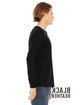 Bella + Canvas Unisex CVC Jersey Long-Sleeve T-Shirt BLACK HEATHER ModelSide