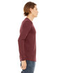 Bella + Canvas Unisex CVC Jersey Long-Sleeve T-Shirt HEATHER CARDINAL ModelSide