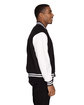 Threadfast Unisex Legend Jacket BLACK/ WHITE ModelSide