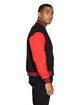 Threadfast Unisex Legend Jacket BLACK/ RED ModelSide