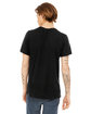 Bella + Canvas Unisex Poly-Cotton Short-Sleeve T-Shirt SOLID BLACK SLUB ModelBack