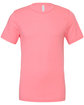 Bella + Canvas Unisex Poly-Cotton Short-Sleeve T-Shirt NEON PINK OFFront