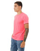 Bella + Canvas Unisex Poly-Cotton Short-Sleeve T-Shirt NEON PINK ModelQrt