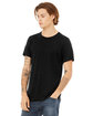 Bella + Canvas Unisex Poly-Cotton Short-Sleeve T-Shirt SOLID BLACK SLUB ModelQrt