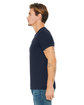 Bella + Canvas Unisex Poly-Cotton Short-Sleeve T-Shirt NAVY ModelSide
