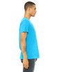Bella + Canvas Unisex Poly-Cotton Short-Sleeve T-Shirt NEON BLUE ModelSide