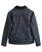 Threadfast Unisex Sherpa-Lined Denim Jacket BLACK DENIM/ BLK FlatBack