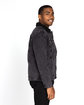 Threadfast Unisex Sherpa-Lined Denim Jacket BLACK DENIM/ BLK ModelSide