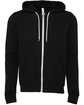 Bella + Canvas Unisex Sponge Fleece Full-Zip Hooded Sweatshirt DTG BLACK OFFront