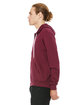 Bella + Canvas Unisex Sponge Fleece Full-Zip Hooded Sweatshirt MAROON ModelSide