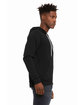 Bella + Canvas Unisex Sponge Fleece Full-Zip Hooded Sweatshirt BLACK HEATHER ModelSide