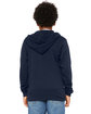 Bella + Canvas Youth Sponge Fleece Full-Zip Hooded Sweatshirt NAVY ModelBack