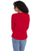 Next Level Apparel Ladies' Relaxed Long Sleeve T-Shirt RED ModelBack