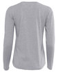 Next Level Apparel Ladies' Relaxed Long Sleeve T-Shirt HEATHER GRAY OFBack