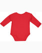 Rabbit Skins Infant Long-Sleeve Baby Rib Bodysuit RED ModelBack
