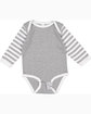 Rabbit Skins Infant Long-Sleeve Baby Rib Bodysuit HT/ WH/ HT WH ST ModelQrt