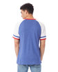 Alternative Unisex Slapshot Vintage Jersey  T-Shirt VIN ROYL/ WH/ RD ModelBack