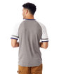 Alternative Unisex Slapshot Vintage Jersey  T-Shirt VNT COAL/ WH/ NV ModelBack