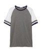 Alternative Unisex Slapshot Vintage Jersey  T-Shirt VNT COAL/ WH/ NV FlatFront